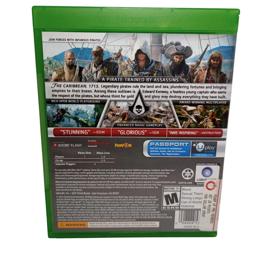 Assassins Creed Microsoft Xbox One Bundle Complete In Box Tested & Works